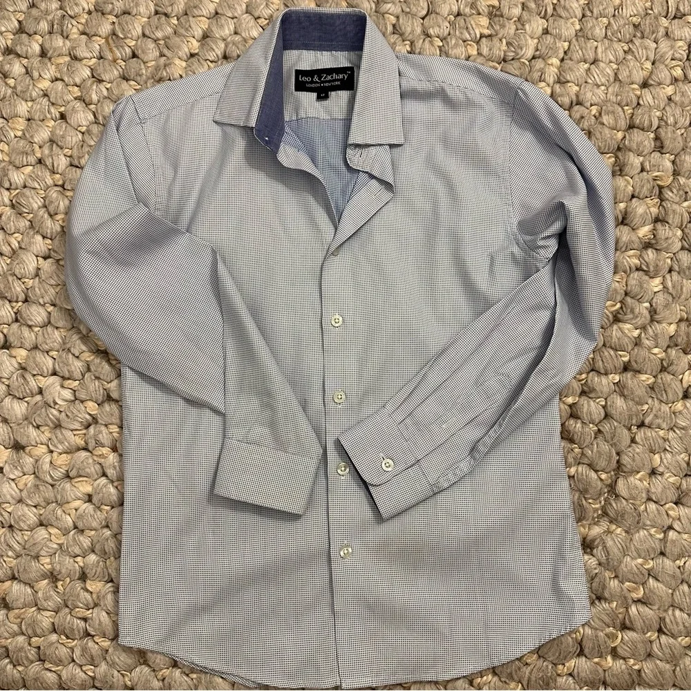 SALE‎ Isaac Mizrahi + more boys dress shirts bundle Blue Check  size 12